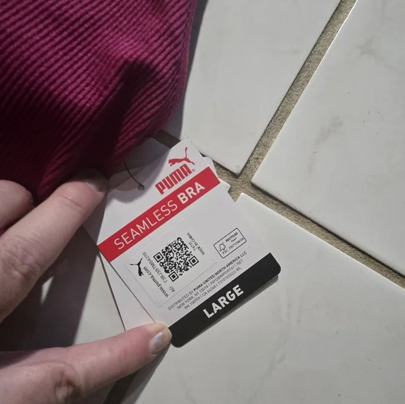 Puma Sports Bra NWT Strappy Racerback Seamless Gym Athletic Dry Cell Padded Run - Picture 4 of 8